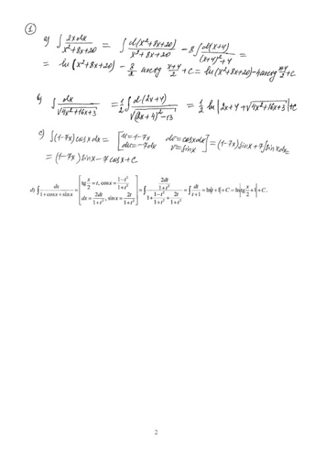 Высшая математика 2 семестр, Контрольная работа №2, вариант 279